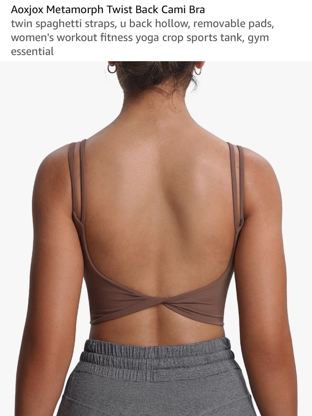 Twist Back Cami Bra